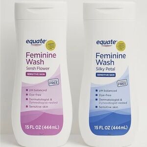 Equate Feminine Wash Duo - Pink Sensh Flower & Blue Silky Petal